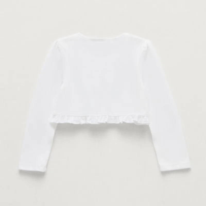 Bonnie Jean Toddler Girls Round Neck Long Sleeve Button Cardigan