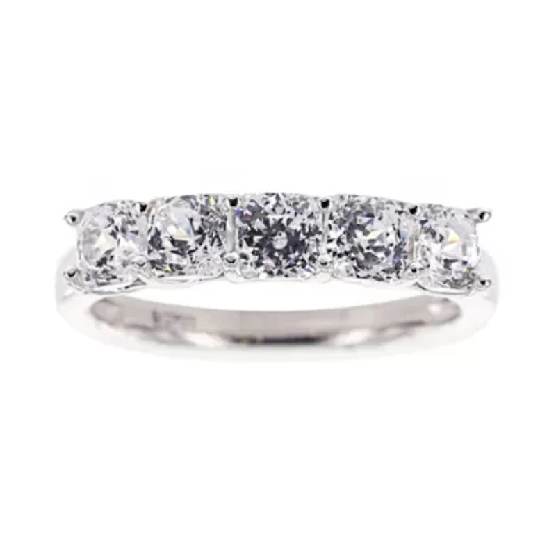 100 Facets by DiamonArt® Sterling Silver Cubic Zirconia Bridal Set