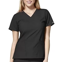 Wink® W123 Basic Womens Plus V Neck Short Sleeve Moisture Wicking Wrinkle Resistant Quick Dry Scrub Top