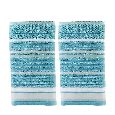 Saturday Knight Neutral Nuances Seabrook Stripe  2-pk Hand Towels