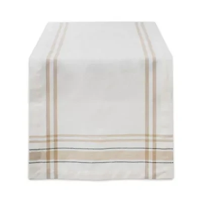 Tickled Pink 72" X 14" Chambray French Stripe Table Runner