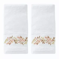 Saturday Knight Misty Floral 2-pk Embroidered Hand Towels