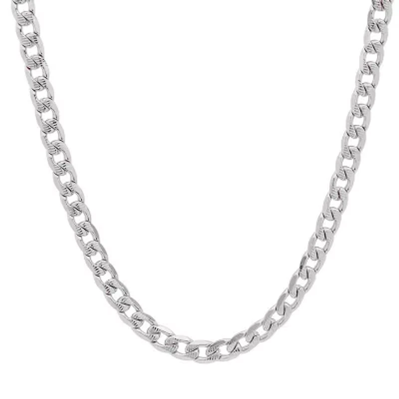 Mens Stainless Steel Hypoallergenic 24 Inch Curb Chain Necklace