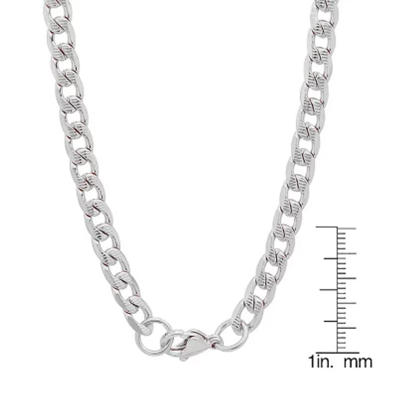 Mens Stainless Steel Hypoallergenic 24 Inch Curb Chain Necklace