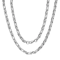 Mens Stainless Steel Hypoallergenic 24 Inch Mariner Chain Necklace