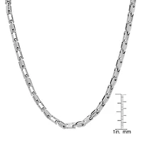 Mens Stainless Steel Hypoallergenic 24 Inch Mariner Chain Necklace