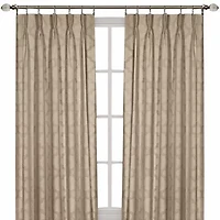 Windsor Pinch Pleat Back Tab Light-Filtering Single Curtain Panel