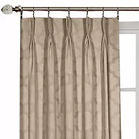 Windsor Pinch Pleat Back Tab Light-Filtering Single Curtain Panel