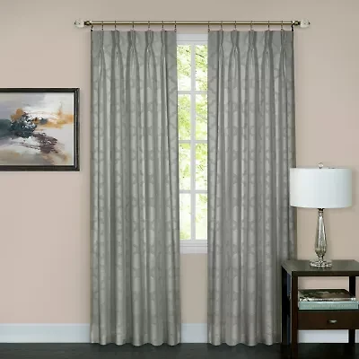 Windsor Pinch Pleat Back Tab Light-Filtering Single Curtain Panel