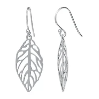 Silver Treasures Womens Sterling Silver Drop Earrings