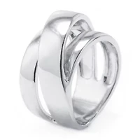 Sparkle Allure Womens 7.5MM Pure Silver Over Brass Band