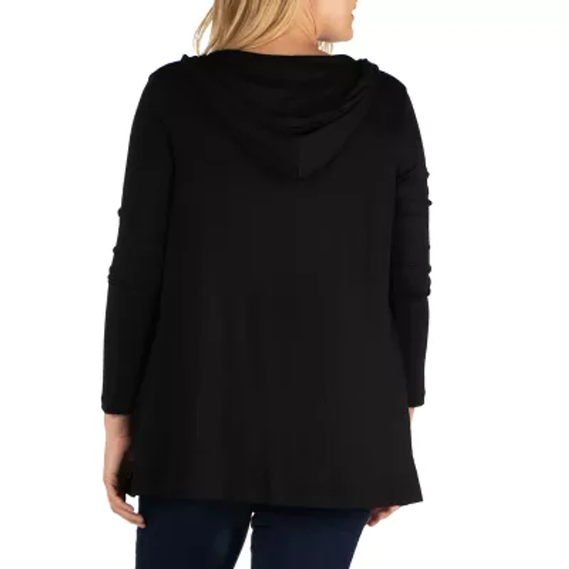 24seven Comfort Apparel Womens Plus Midweight Softshell Vest Jacket