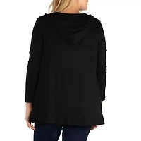 24seven Comfort Apparel Womens Plus Midweight Softshell Vest Jacket