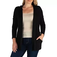 24seven Comfort Apparel Womens Plus Midweight Softshell Vest Jacket