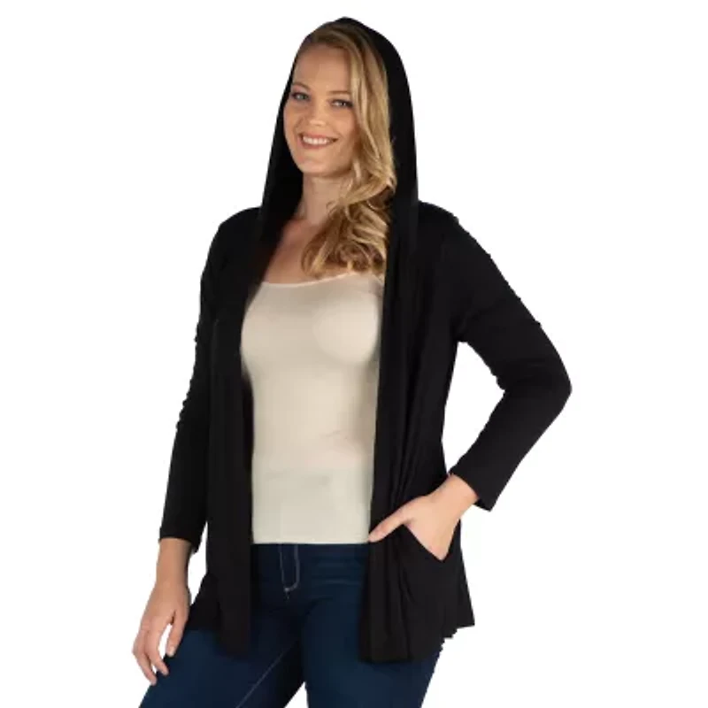 24seven Comfort Apparel Womens Plus Midweight Softshell Vest Jacket