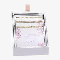 Sparkle Allure Birthstone Womens Red Crystal Bracelet Set