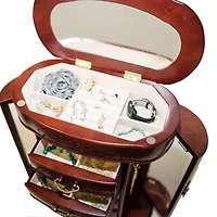 Hives And Honey Patricia Mahogany Jewelry Box