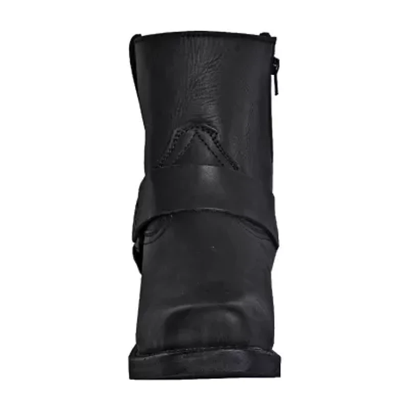 Dingo Mens Block Heel Motorcycle Boots Rev Up