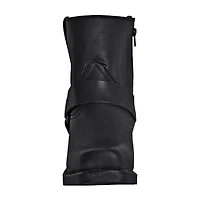 Dingo Mens Block Heel Motorcycle Boots Rev Up