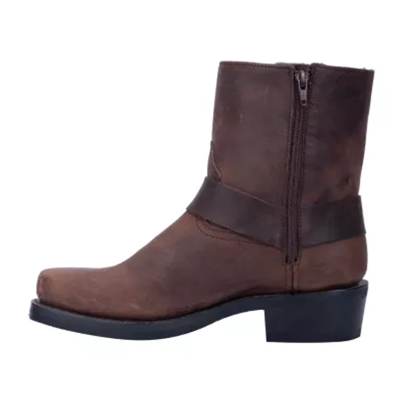 Dingo Mens Block Heel Motorcycle Boots Rev Up