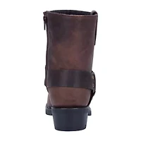 Dingo Mens Block Heel Motorcycle Boots Rev Up