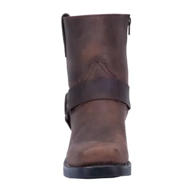 Dingo Mens Block Heel Motorcycle Boots Rev Up