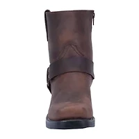 Dingo Mens Block Heel Motorcycle Boots Rev Up