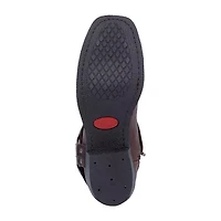 Dingo Mens Block Heel Motorcycle Boots Rev Up
