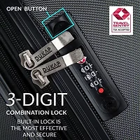 DUKAP Intely Smart Hardside 3-pc Set with USB and Integrated Weight Scale