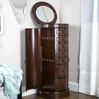 Hives And Honey Bailey Walnut Jewelry Armoire