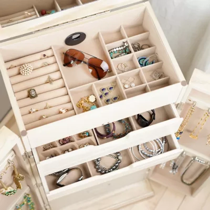 Hives And Honey Chelsea Mirrored Jewelry Armoire