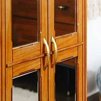 Hives And Honey Chelsea Walnut Mirrored Jewelry Armoire