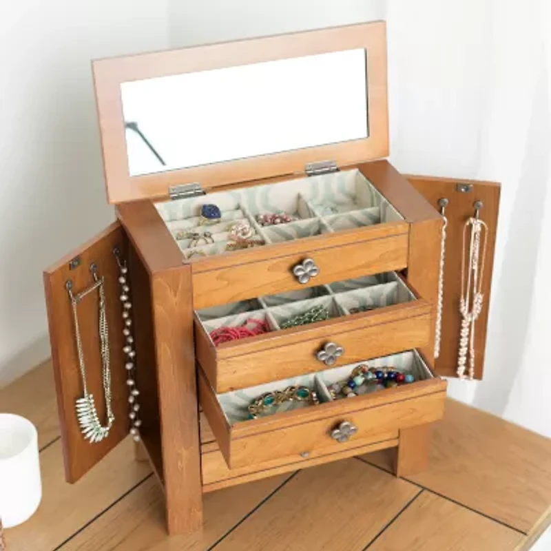 Hives And Honey Emma Walnut Jewelry Box