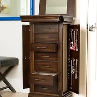 Hives And Honey Haley Walnut Jewelry Armoire