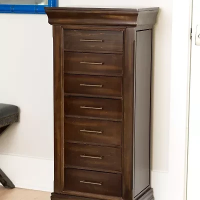 Hives And Honey Haley Walnut Jewelry Armoire