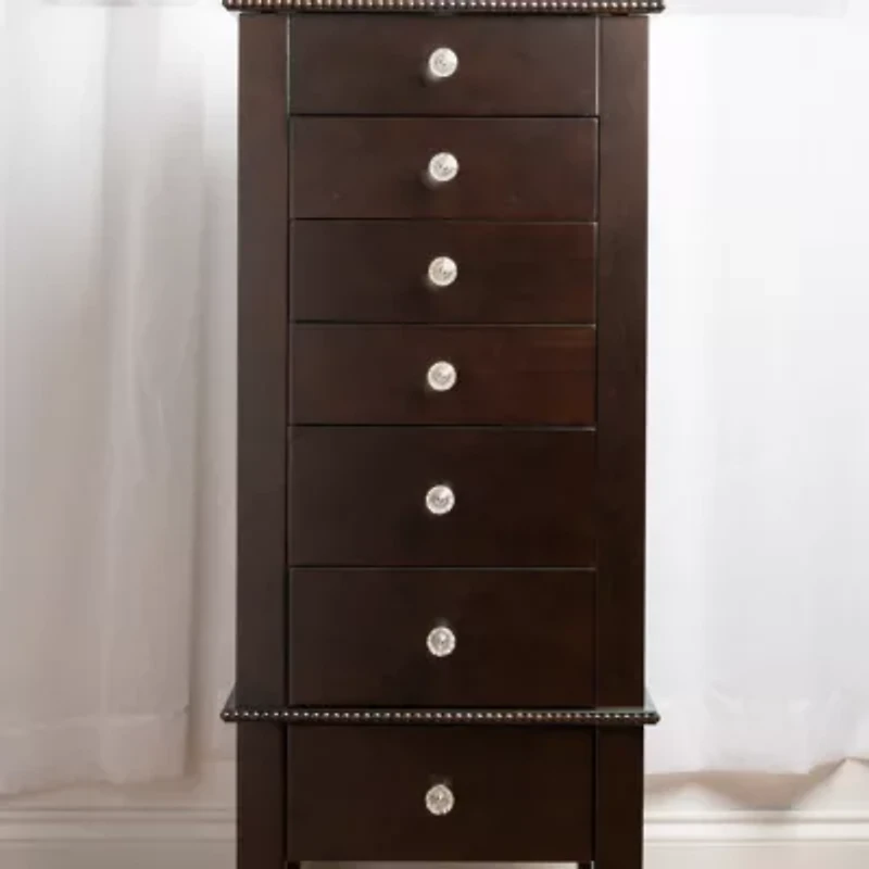 Hives And Honey Hannah Espresso Jewelry Armoire