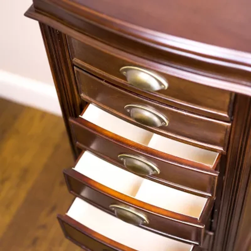 Hives And Honey Hillary Walnut Jewelry Armoire