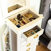 Hives And Honey Hillary Lbb White Jewelry Armoire