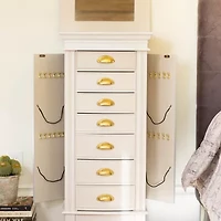 Hives And Honey Hillary Lbb White Jewelry Armoire