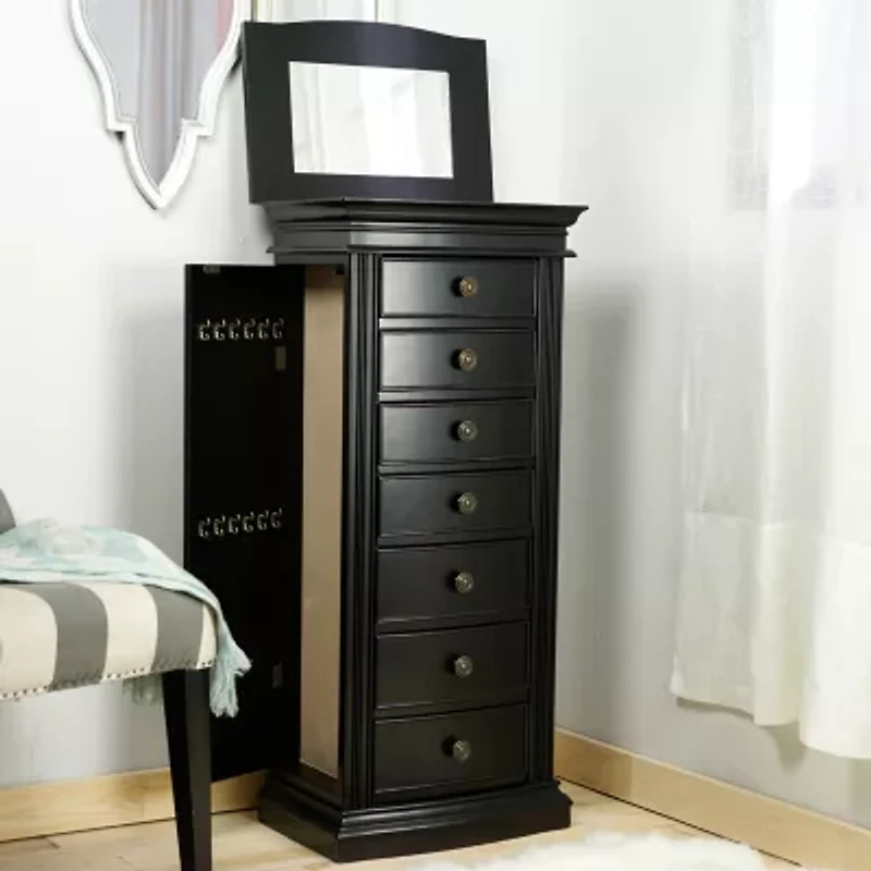 Hives And Honey Landry Black Jewelry Armoire