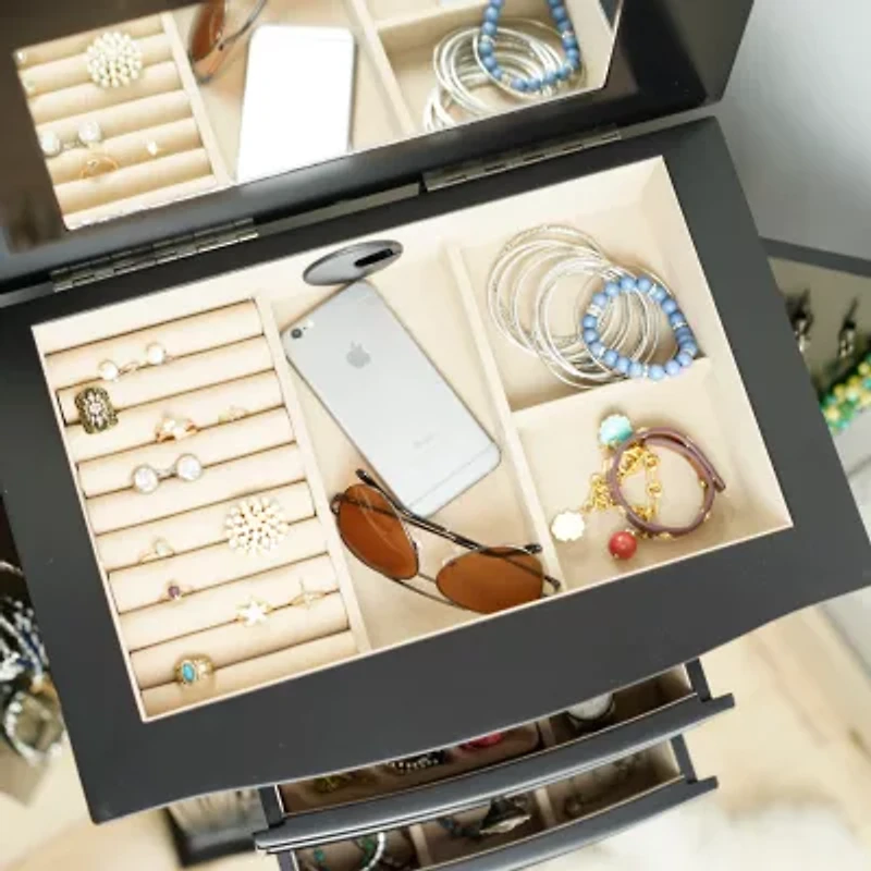 Hives And Honey Landry Black Jewelry Armoire