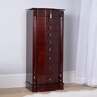 Hives And Honey Louis Lockable Cherry Jewelry Armoire