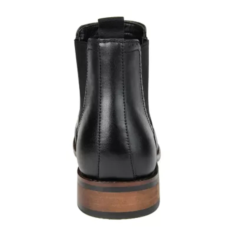 Vance Co Mens Garrett Block Heel Chelsea Boots