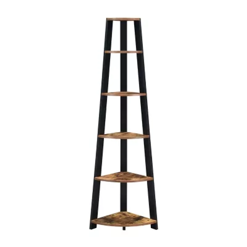 Newport 5 Tier Corner Bookshelf