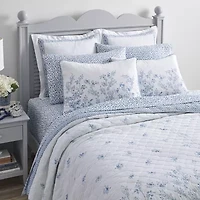Laura Ashley Flora Reversible Quilt Set
