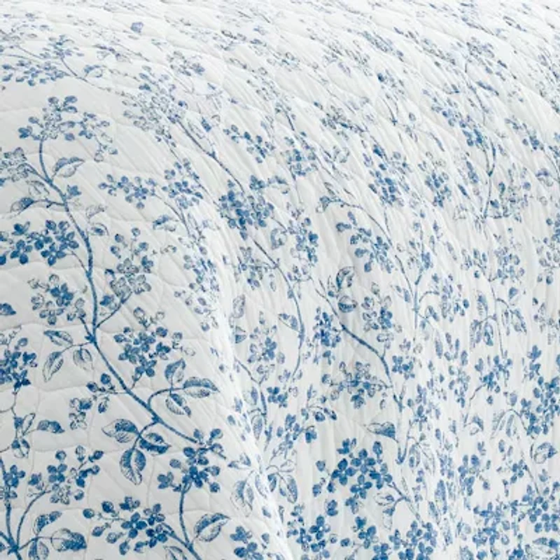Laura Ashley Flora Reversible Quilt Set