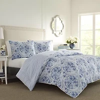 Laura Ashley Mila Midweight Reversible Comforter Set