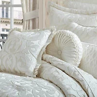 Queen Street La Grande Ivory Round Throw Pillow