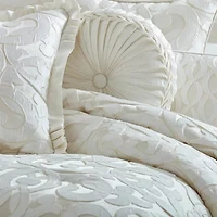 Queen Street La Grande Ivory Round Throw Pillow
