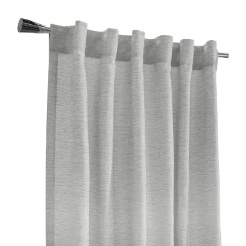 Danbury Rod Pocket Back Tab Light-Filtering Single Curtain Panel